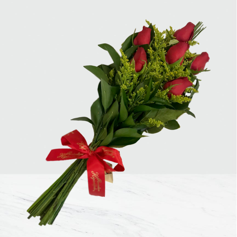 Buque Com Rosas Vermelhas B 444