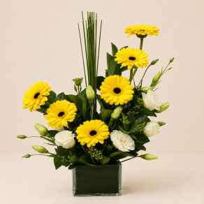 ARRANJO COM GERBERAS AMARELAS A 555