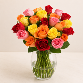 BUQUÊ COM ROSAS COLORIDAS B 512