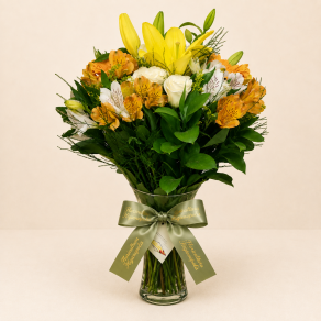 BUQUÊ COM GERBERAS E ALSTROMERIAS B 667