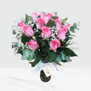 BUQUÊ DE ROSAS PINK B 260